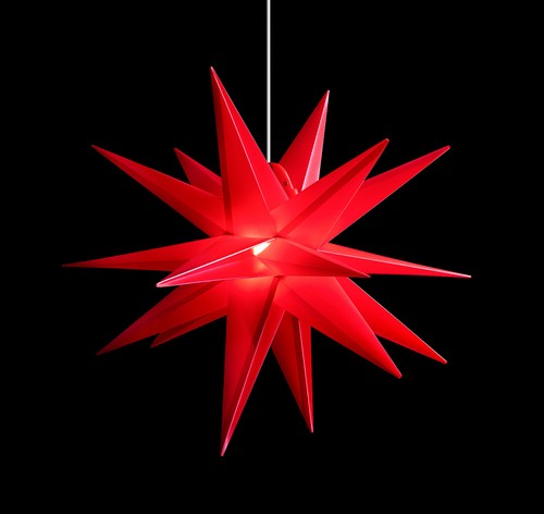Led weihnachtsstern rot 40cm - led,