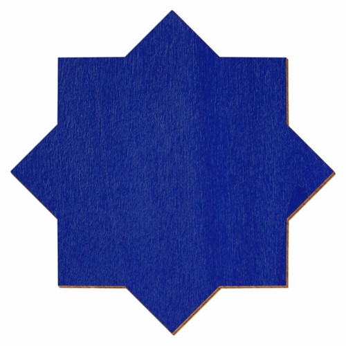 Blauer holz stern - stern, mit