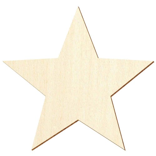 Holz stern mit zacken - zacken, v2