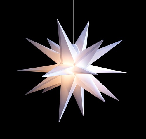 Led weihnachtsstern weiß 40cm - weihnachtsstern,